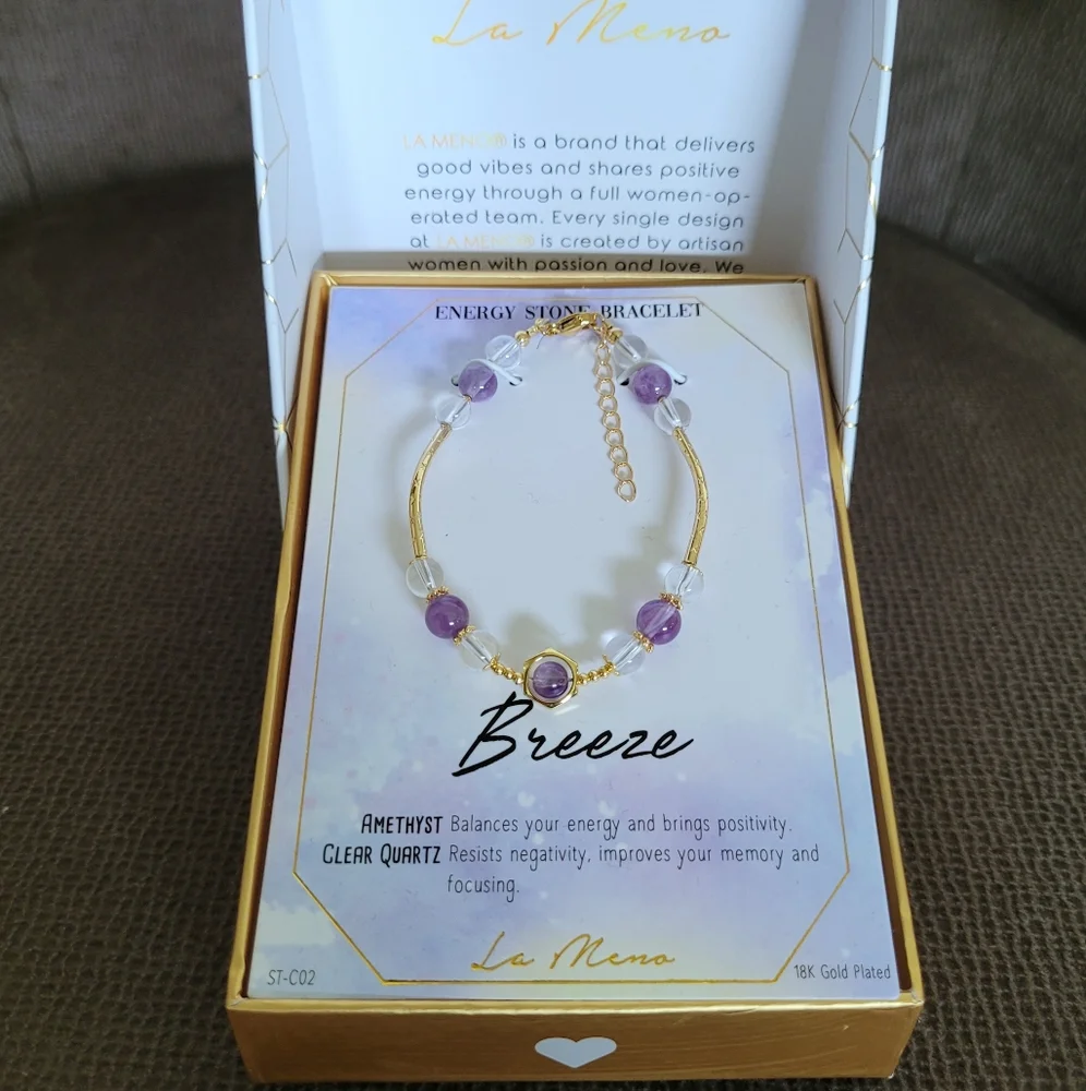 La Meno Breeze🌬 Energy⚡️Stone Bracelet - NIB - Picture 5 of 16